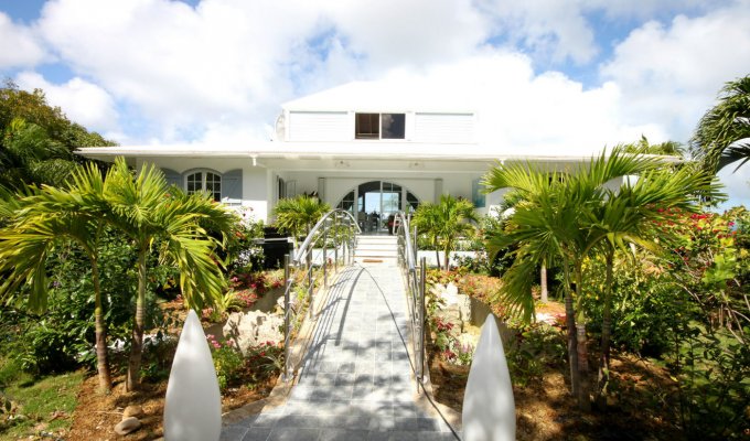 Location Vacances St Barthélémy - Villa à St Barth avec piscine privée - Vue sur Baie du Gouverneur - Caraibes - Antilles Françaises