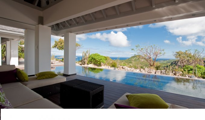 Location Vacances St Barthélémy - Villa de Luxe à St Barth avec piscine privée - Vue sur Baie du Gouverneur - Caraibes - Antilles Françaises