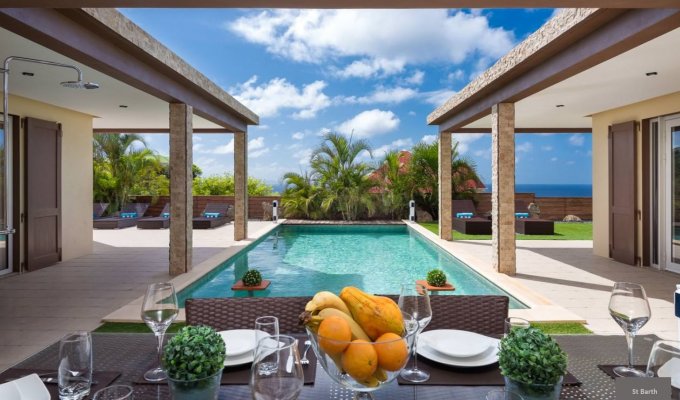 Location Vacances St Barthélémy - Villa de charme avec piscine privée sur les hauteurs de Flamands - Caraibes - Antilles Françaises