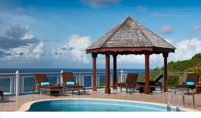 LOCATION SAINT BARTHELEMY - Villa de Luxe Vue Mer sur les collines de Petit Cul-de-Sac avec piscine privée - St Barth - Caraibes -  Antilles Françaises