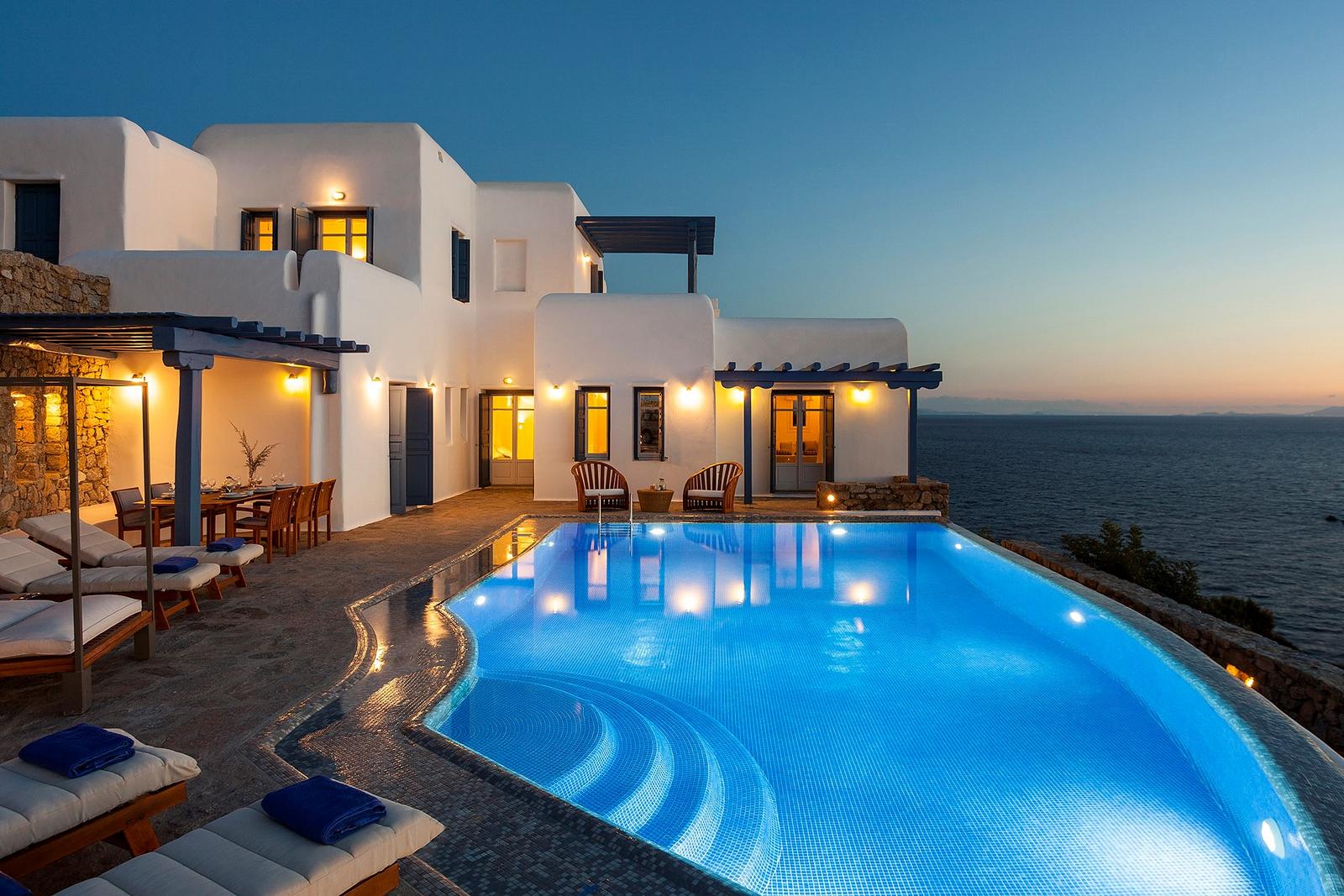 Grece Location Villa Mykonos vue mer piscine privée