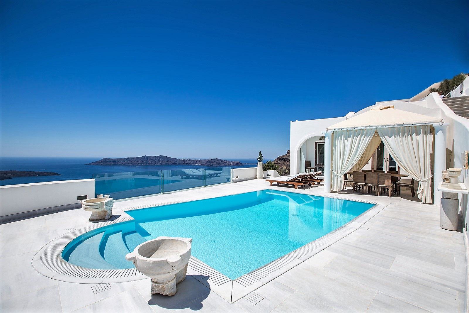 Grece Location Villa Santorin vue mer avec piscine privée