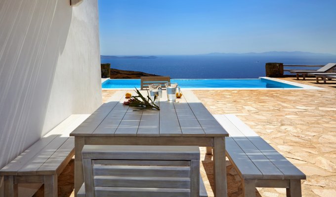 Grece Location Villa Mykonos vue mer avec piscine privée 