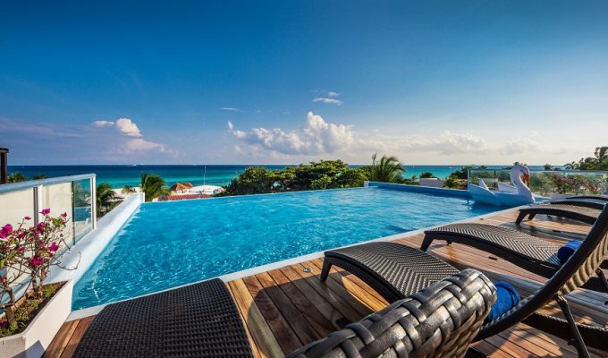 Riviera Maya Location villa à Playa del Carmen Playacar vue mer avec piscine privée et personnel
