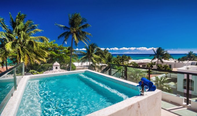 Riviera Maya Location villa à Playa del Carmen vue mer avec piscine privée et personnel - Playacar