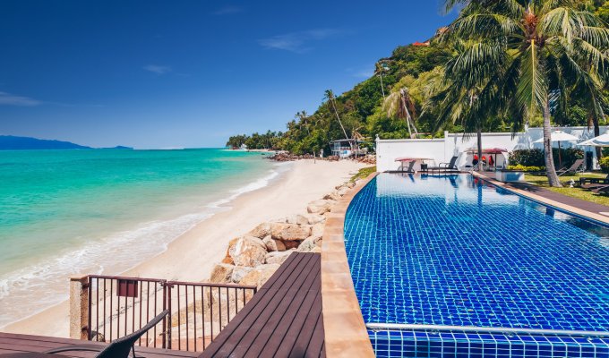Thailande Location Villa Koh Samui SHA Plus+ en front de mer avec piscine privée et Personnel