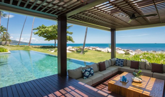 Thailande Location Villa à Koh Samui en front de mer avec piscine privée et Personnel