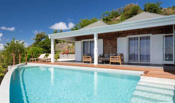 Location Villa de Luxe à St Barth en front de mer proche de Gustavia et St Jean
