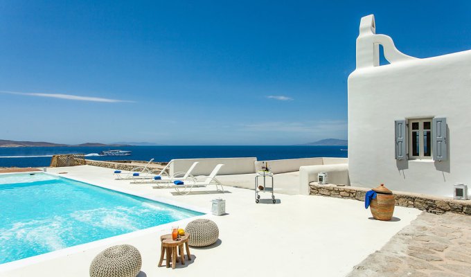 Grece Location Villa Mykonos avec piscine privée et vue sur la mer