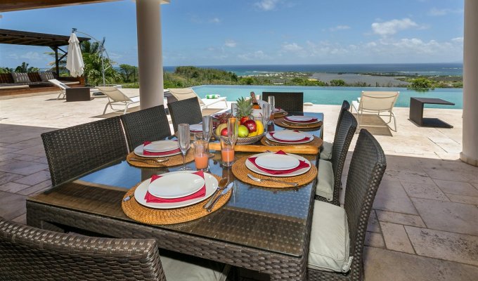 Location SAINT-MARTIN   Villa avec piscine privée et Vue Mer sur les hauteurs du Parc de Baie Orientale - Caraibes - Antilles Françaises
