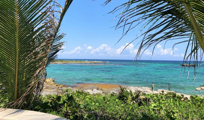 Location Villa Riviera Maya Akumal vue mer et lagon piscine privee