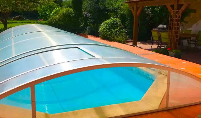 Location maison vacances piscine couverte chauffée spa proche Epernay 