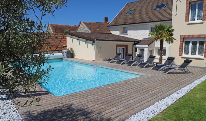 Location Maison vacances Champagne piscine  ext chauffée proche Epernay
