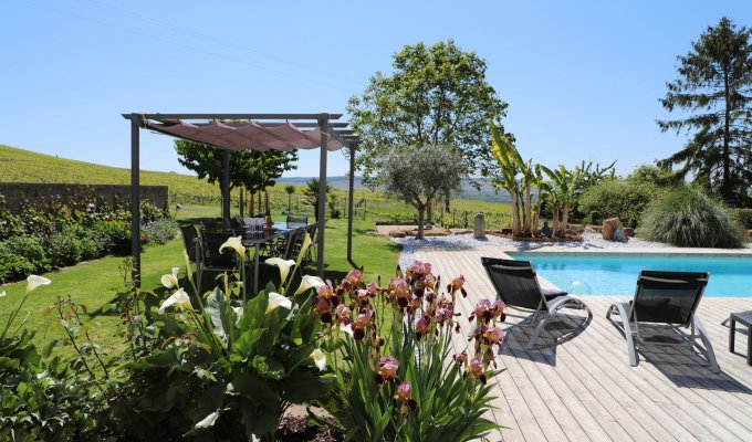 Location Maison vacances Champagne piscine  ext chauffée proche Epernay