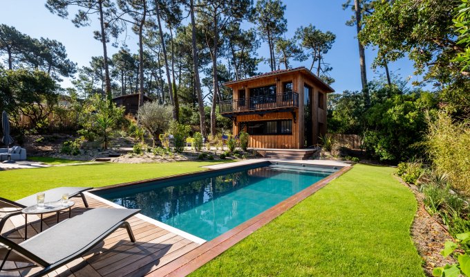 Location villa de luxe Cap Ferret Bassin d'Arcachon 7 chambres avec piscine privée chauffée
