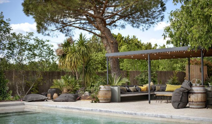 Languedoc Roussillon location villa Montpellier avec piscine privée et jacuzzi 