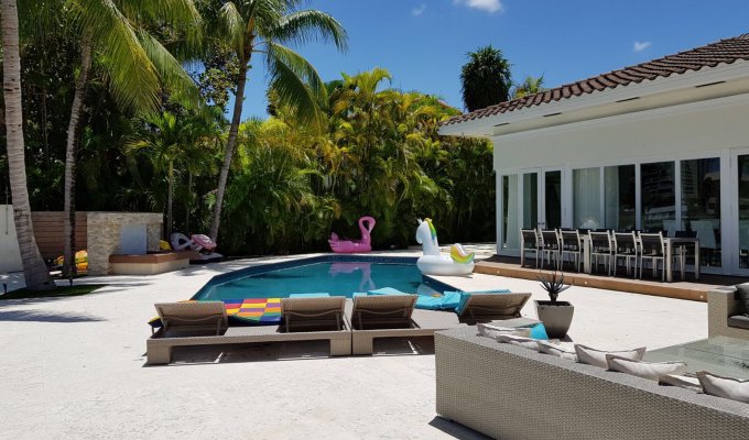 Location Villa de Luxe Miami Beach sur les canaux avec piscine privée