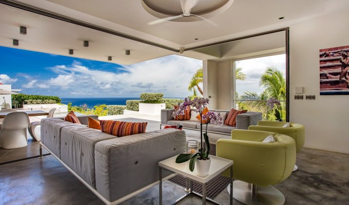 LOCATION SAINT BARTHELEMY - Villa de Luxe Vue Mer sur les hauteurs de Gouverneur avec piscine privée - St Barth - Caraibes -  Antilles Françaises