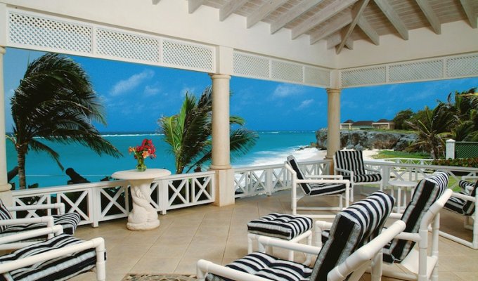 Location villa de luxe face à l'ocean avec piscine St Philip Ile de la Barbade Caraibes