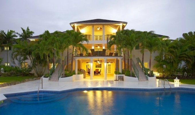 Location Sandy Lane Ile de la Barbade villa de luxe vue mer piscine privée  