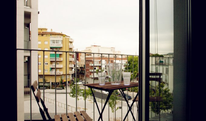 Location appartement barcelone Sants Wifi balcon climatisation