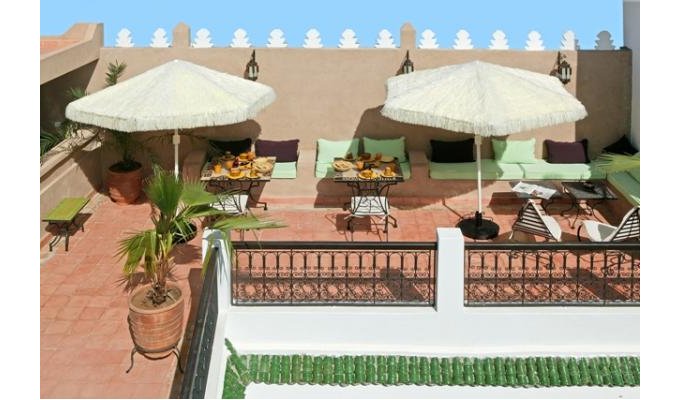 Terrasse riad de charme à Marrakech