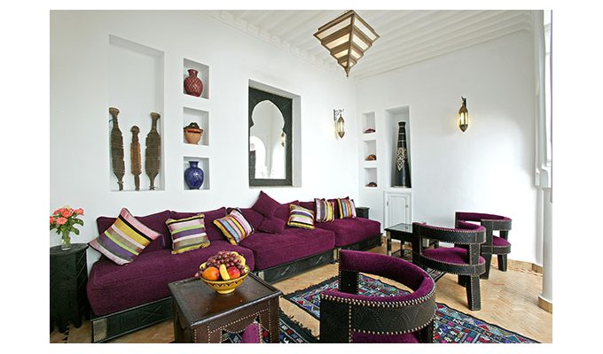 Salon riad de charme à Marrakech