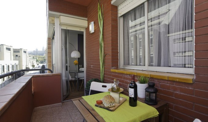 Location appartement barcelone Wifi Plaza España piscine terrasse climatisation