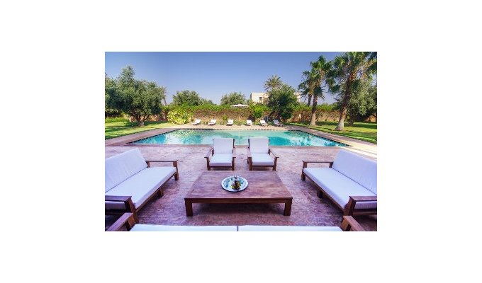 Vue Jardin Villa de luxe à Marrakech 