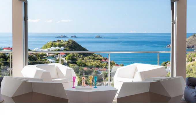 Location Vacances St Barthélémy - Villa de Luxe avec piscine privée et vue mer à St Barth - Flamands - Caraibes - Antilles Francaises