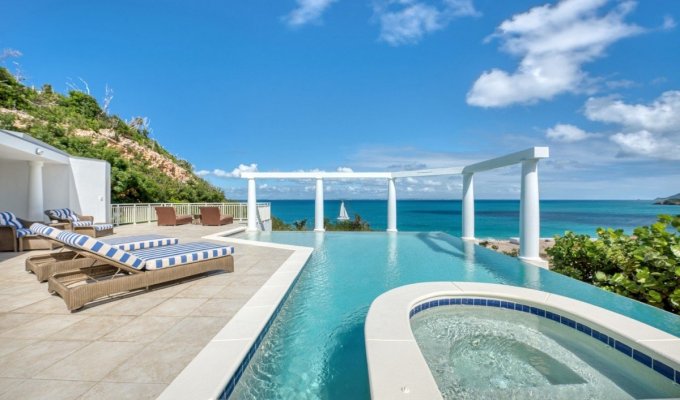 Location Villa de Luxe Vue Mer avec piscine privée - Saint Martin - Terres Basses - Baie Rouge - Caraibes - Antilles Françaises