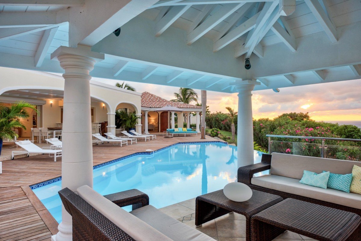 Location Villa de Luxe vue mer et piscine Saint Martin Happy Bay [....]