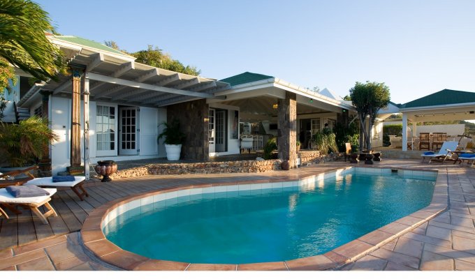 LOCATION SAINT BARTHELEMY - Villa de Luxe avec piscine privée et Vue Mer à St Barth - Baie de St Jean - Caraibes - Antilles Françaises