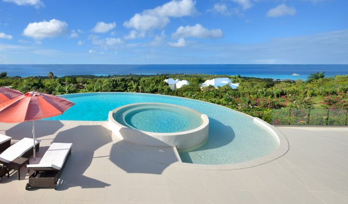 Location villa de luxe vue mer- St Martin - Terres Basses - Antilles Françaises - Caraibes