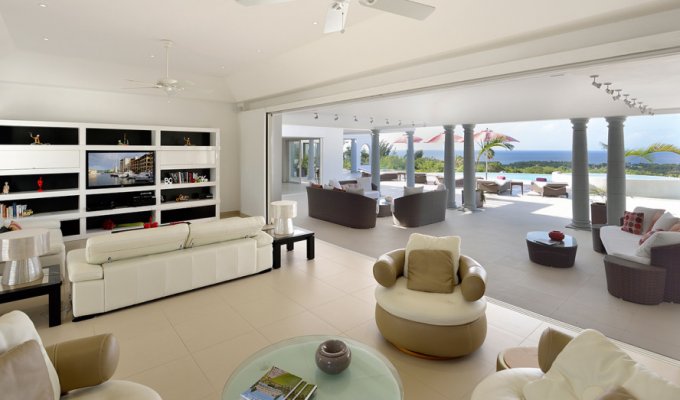 Location villa de luxe vue mer- St Martin - Terres Basses - Antilles Françaises - Caraibes