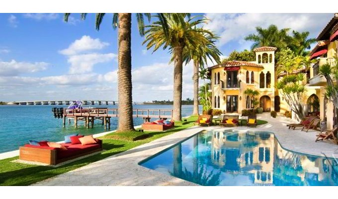 Location Villa Hotel de Luxe à Sunset Island, Miami South Beach Floride