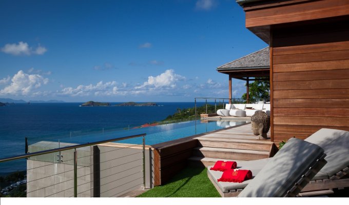 Location Vacances St Barthélémy -Villa de luxe surplombant l'océan - Pointe Milou -  Caraibes - Antilles Francaises