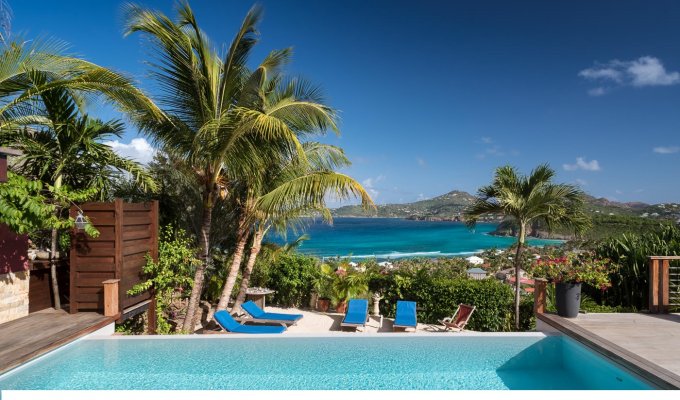 Location Villa de Luxe avec piscine privée surplombant la Mer - Saint Barthelemy - Caraibes - Antilles Françaises
