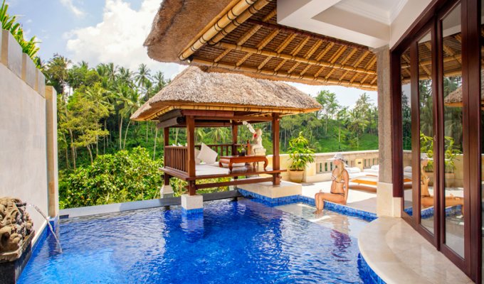 Indonesie Bali Ubud Location Villa Terrasse avec piscine privée dans un complexe luxe