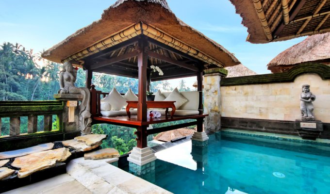 Indonesie Bali Ubud Location Villa Terrasse avec piscine privée dans un complexe luxe