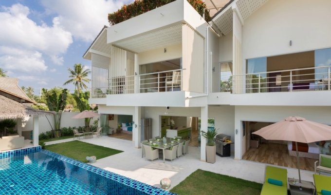 Villa de luxe sur la plage, location de vacances de prestige avec piscine et personnel, Koh Samui, Thailande
