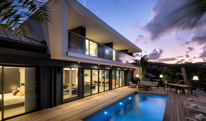Location Villa de Luxe à St Barth avec piscine privée sur les hauteurs de st Jean - Caraibes - Antilles Françaises