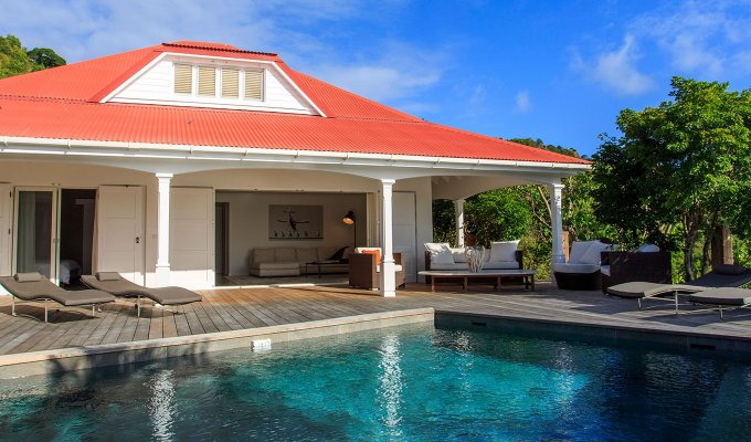 Location Villa de Luxe à St Barth avec piscine privée et vue imprenable sur la plage de St Jean et l’Eden Rock - Caraibes - Antilles Françaises