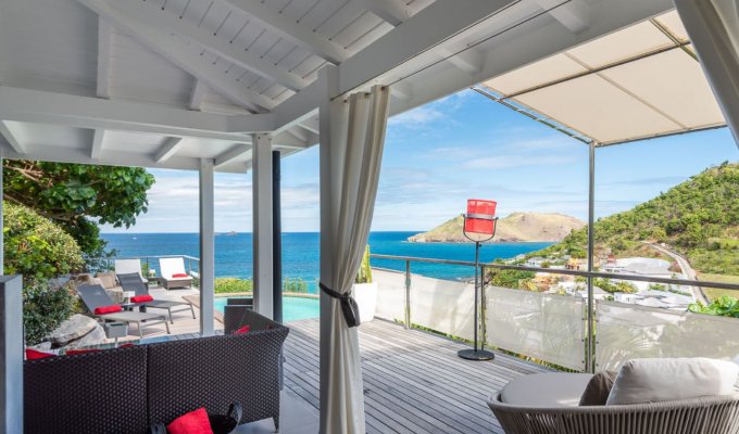 Location Villa de charme à St Barth avec piscine privée surplombant la plage de flamands - Caraibes - Antilles Françaises