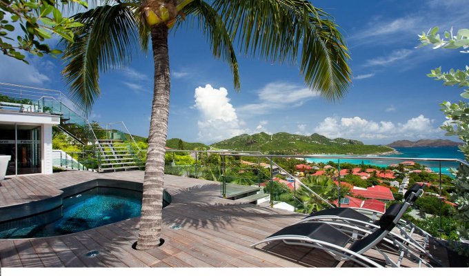 Location Villa de Luxe à St Barth avec piscine privée et Vue Mer sur les hauteurs St Jean - Caraibes - Antilles Françaises