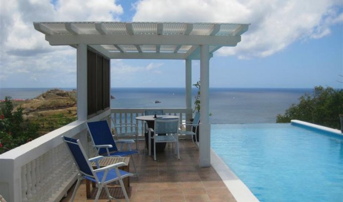 Location villa Sainte Lucie vue mer piscine privée - Cap Estate - Antilles -