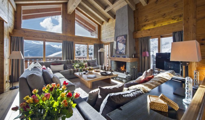 Location chalet de luxe près de la station de ski Verbier dans le canton de Valais en Suisse