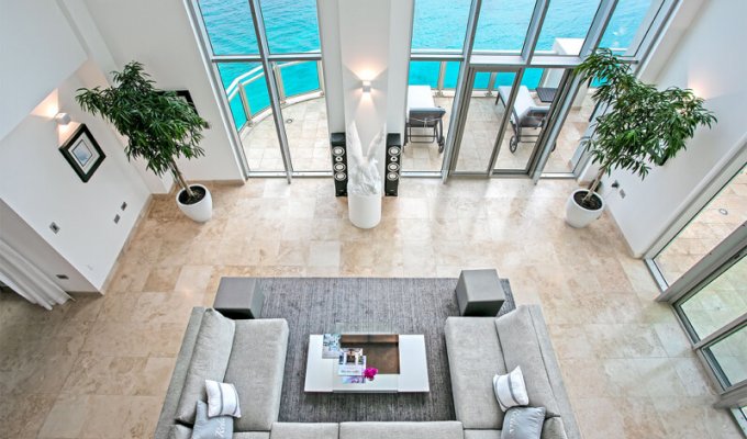St Maarten Location Appartement Cupecoy avec piscine Vue mer