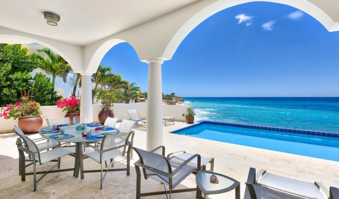 St Maarten Location Villa Cupecoy  Shore pointe Piscine accès plage Cupecoy 