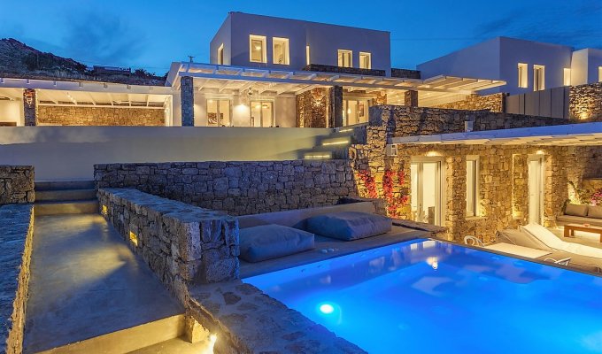 Grece Location Villa Mykonos vue mer avec piscine privée